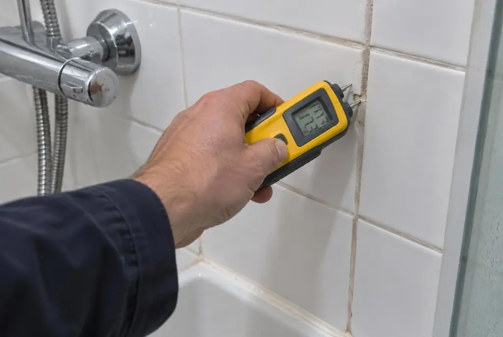 Lekdetectie Hoevelaken – vochtmeter op badkamertegels bij de douche